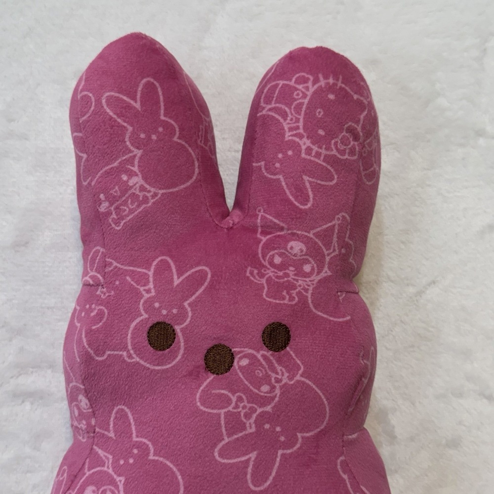 Peeps x Hello Kitty & Friends Pink Easter Bunny All Over Pattern Plush Pillow